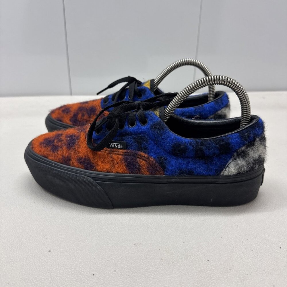 Vans Era Mixed Leopard Fuzzy‎ Platform Shoes Womens Size 8.5